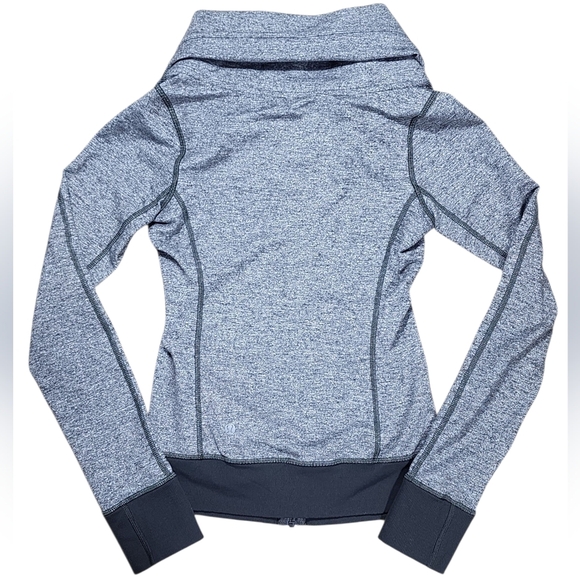 Lululemom Be Present Zip Jacket Size 2 Heathered Slate Grey Casual Athleisure - Picture 2 of 11